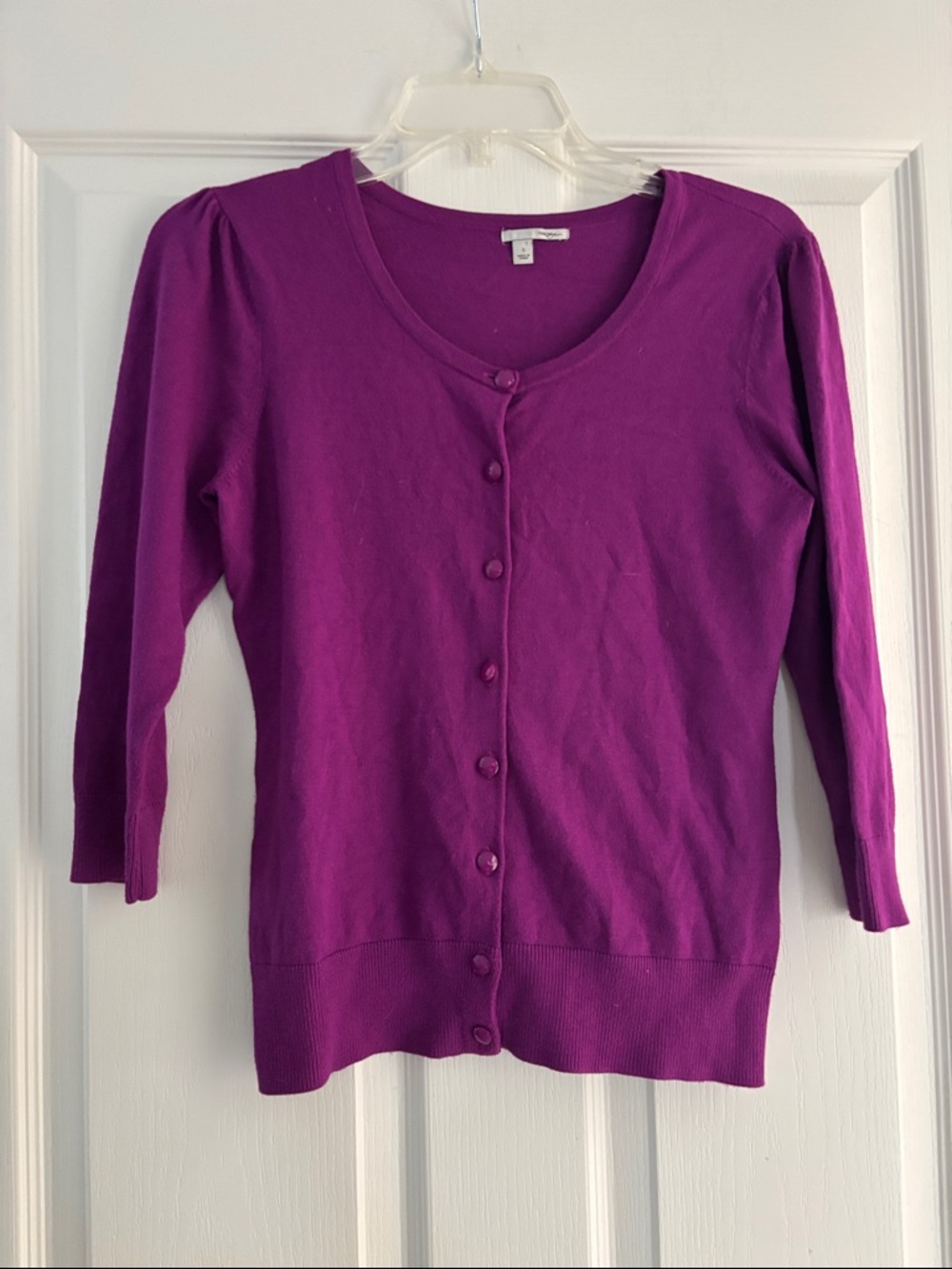 Halogen Magenta Button-Front Women’s Cardigan